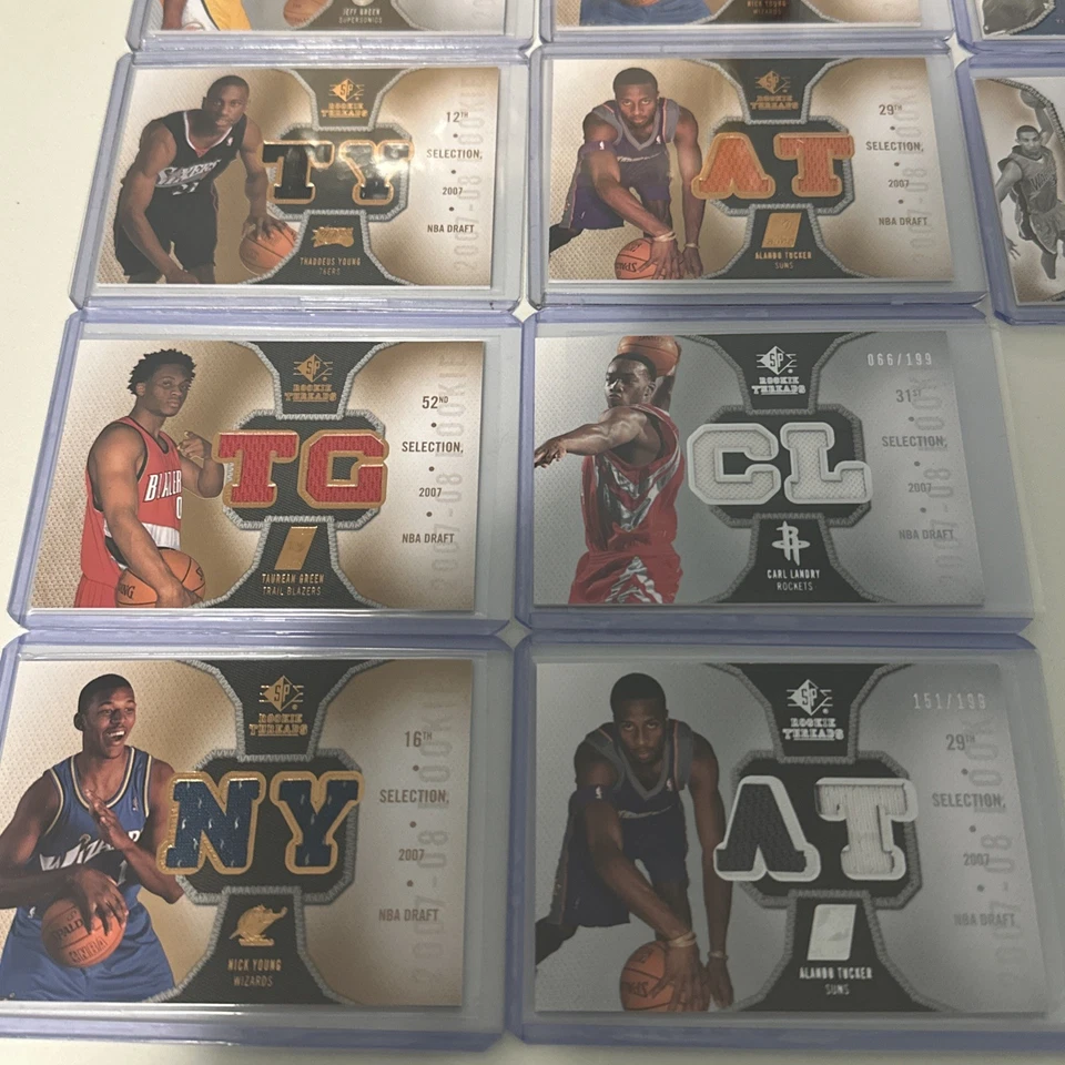 2007-08 Upper Deck SP Rookie Threads Lot 13 Cards Triple, Dual, #’ed - Image 4 of 4