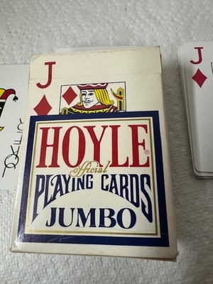 Hoyle Poker Jumbo  Playing Cards -  Blue Deck Large Print
