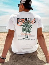 Beach Club Pattern Printed Men's Top