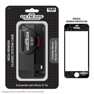 iPhone 5/5s Silicon Case & Screen Protector, (Sega Genesis System Style)