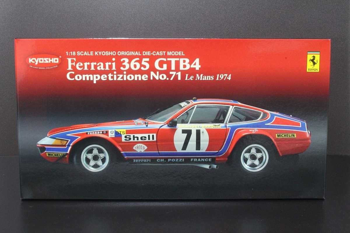 京商 1/18 フェラーリ 365 GTB4 Competizione KYOSHO 1:18 FERRARI 365 GTB4 COMPETIZIONE #71 Le Mans 1974
