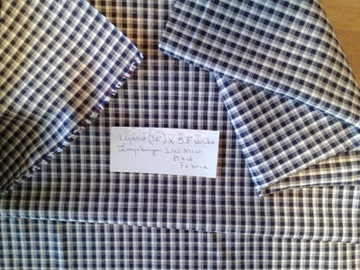 Longaberger J.W. MINIATURE PLAID FABRIC,  ONE YARD, 58'' Wide, NEW