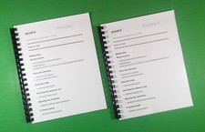 Owners Manual for Sony ILCE-6300 Camera 286 Pages W/Clear Covers W/Clear Covers