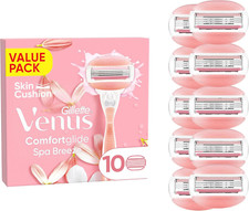 Gillette Venus Comfortglide Spa Breeze Women'S Razor Blade Refills, Pack of 10,