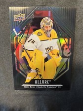 22-23 UD Allure Hockey Black Rainbow 11 Juuse Saros