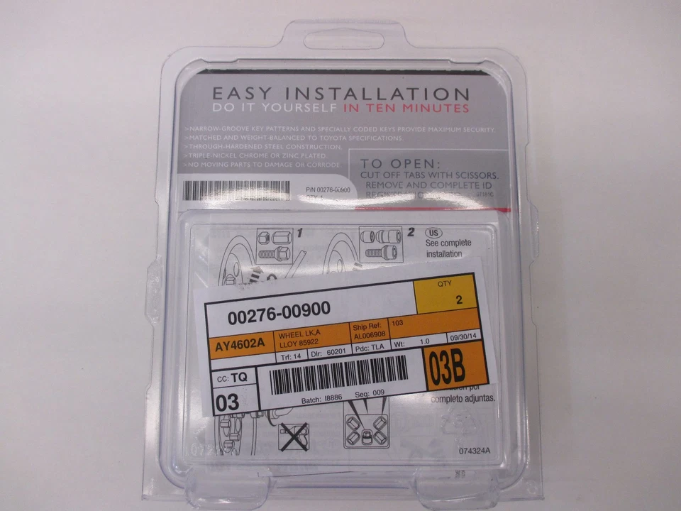 JUEGO DE BLOQUEO DE RUEDA DE FÁBRICA LEXUS 2015-2021 NX200T NX300H NX300 Foto 2 de 2