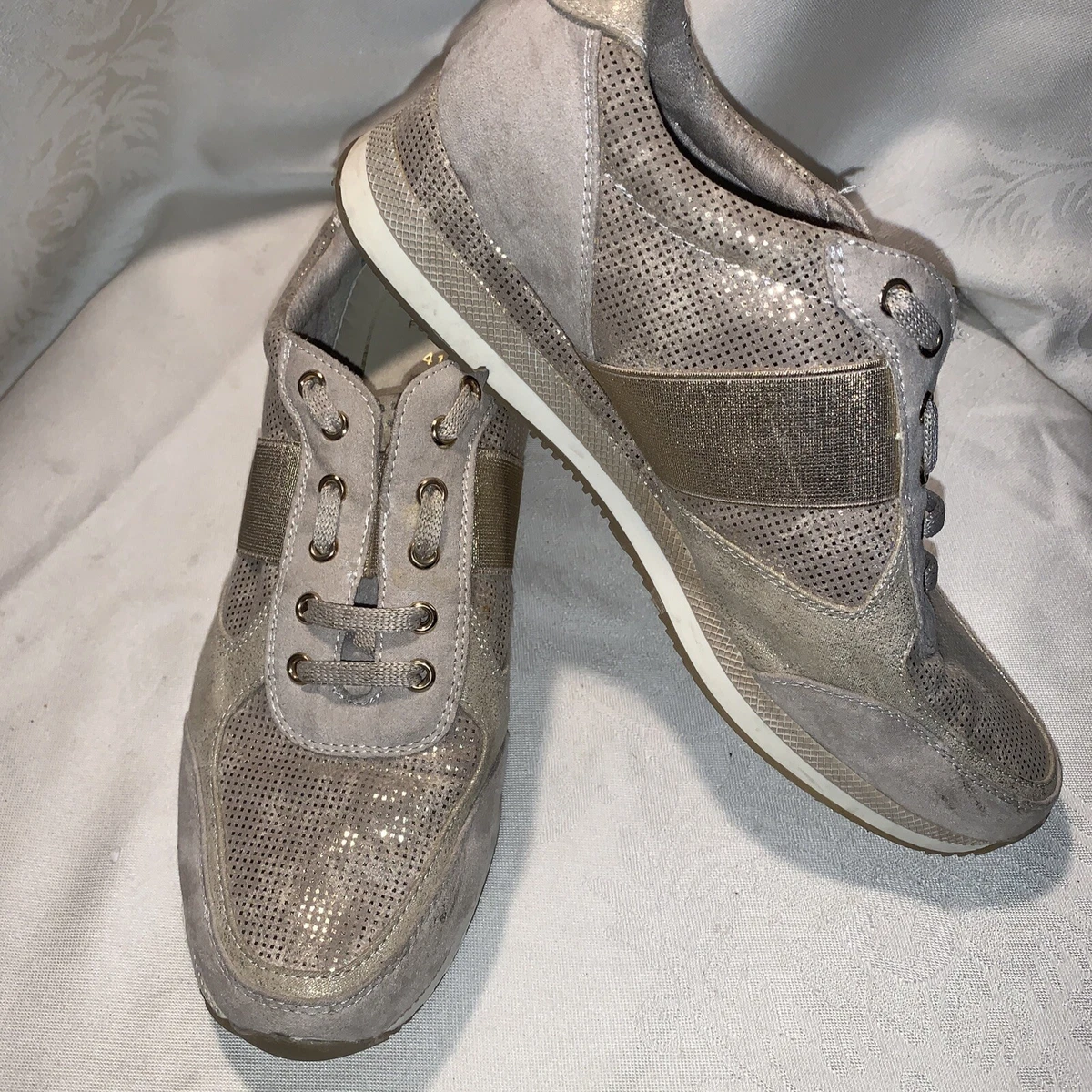 Women&#039;s Marco Tozzi Me Ladies Biege Sneakers Shoes Trainers Size 41/9.5 |