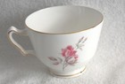 Vintage Crown Staffordshire Bone China Pink Roses Teacup and Saucer — photo 8