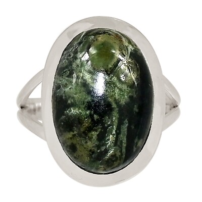 Natural Kamababa Ocean Jasper - Madagascar 925 Silver Ring s.9 ALLR