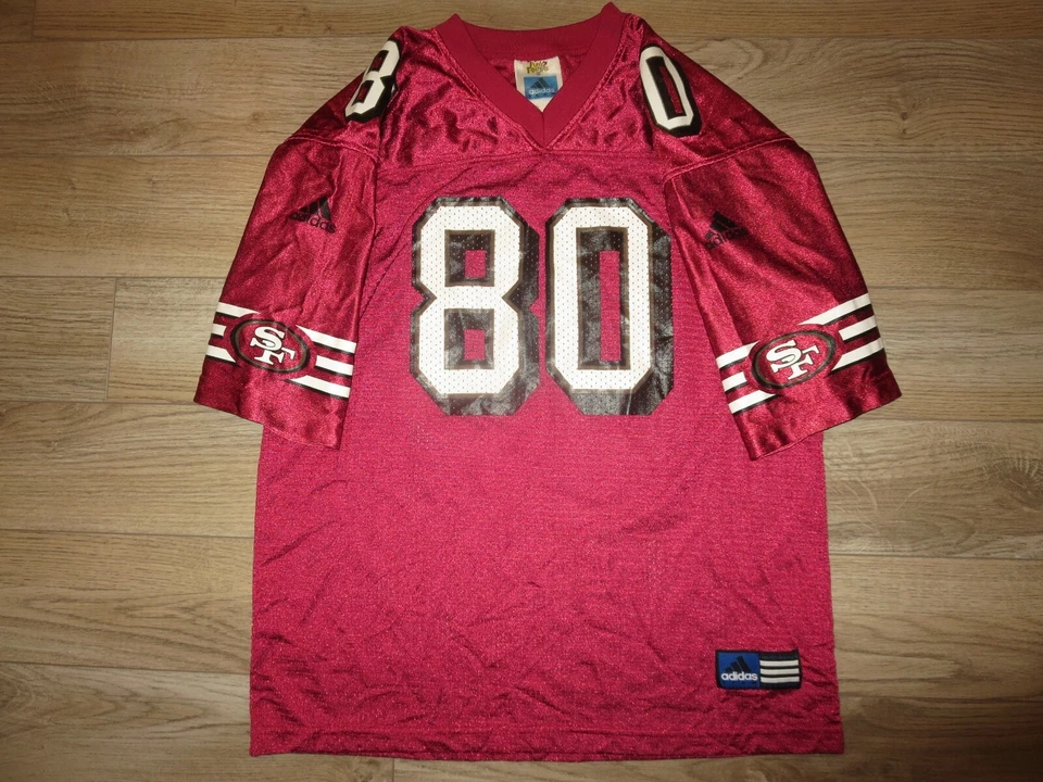 Jerry Rice #80 San Francisco 49ers NFL Fútbol Adidas Camiseta Juvenil LG 14-16 Foto 3 de 4