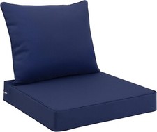 Outdoor Seat Cushion Set 24 X 24 Inch Waterproof Fade Resistant Patio Furnitur