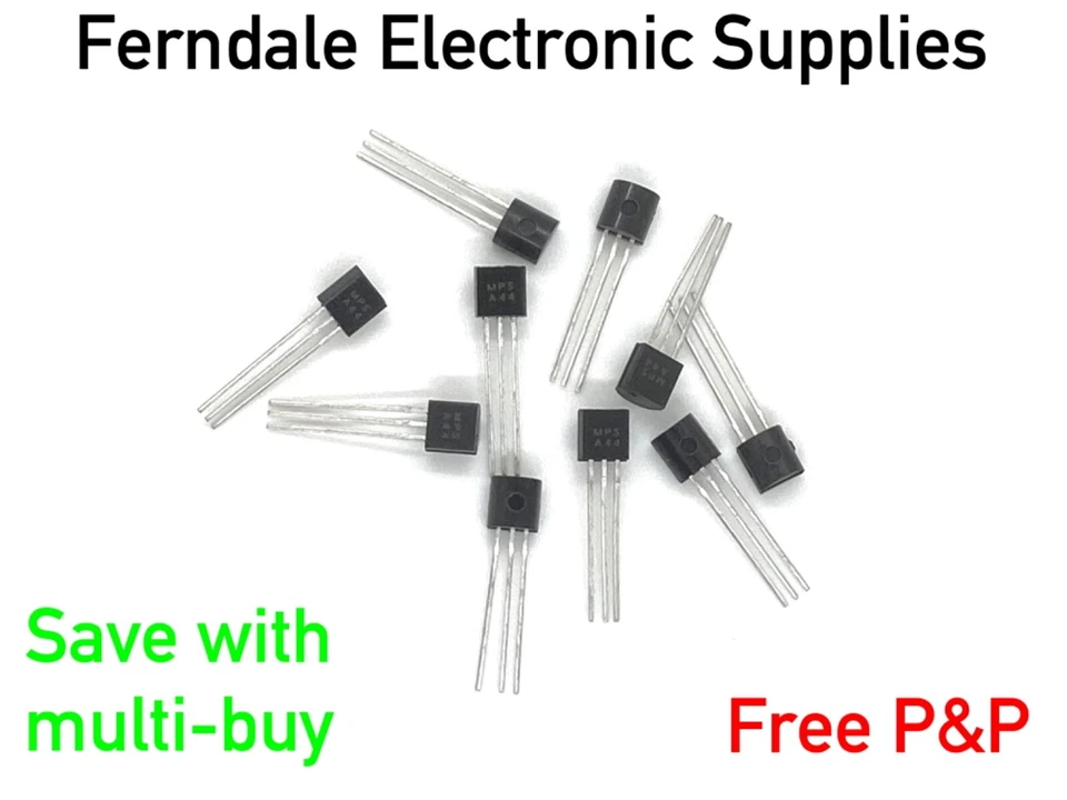 MULTICOMP PRO MPSA44 Si Transistor, High Voltage NPN, 400V, 300mA, 625mW - Pack of 10 free p&p