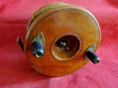 antique centre pin fishing reels A SUPER LIGHTLY USED ALLCOCK 5