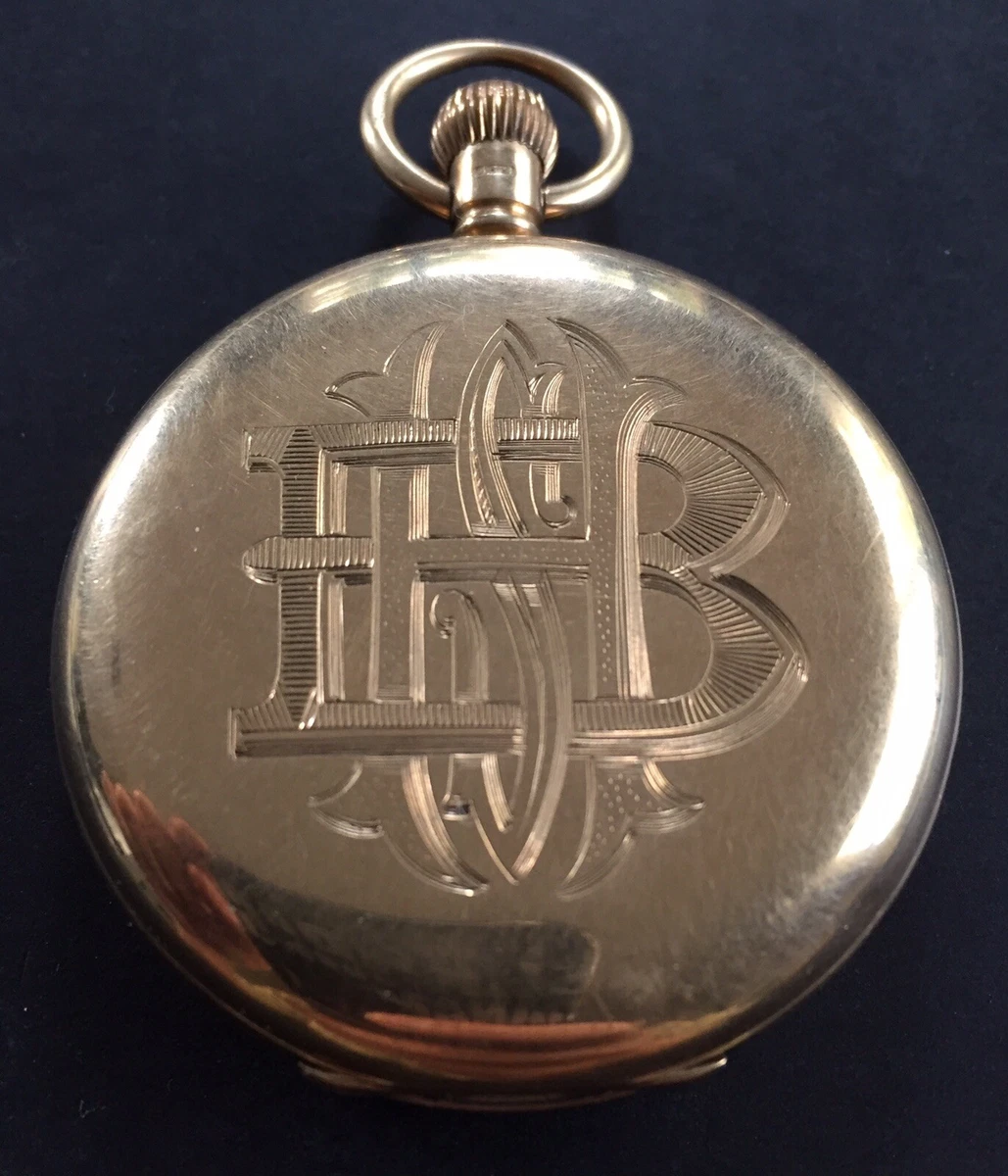9ct gold waltham hotsell full hunter pocket watch