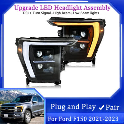 ALPHAREX 880139 AlphaRex 21-22 Ford F150 Luxx-Series Projector Headlights Black
