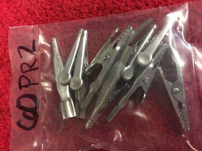 60PR2  MUELLER 10 A Non-Insulated Alligator Test Clip Steel 0.310''  10 PCS NOS