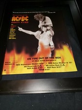 AC/DC Dirty Eyes Rare Original Radio Promo Poster Ad Framed! #4