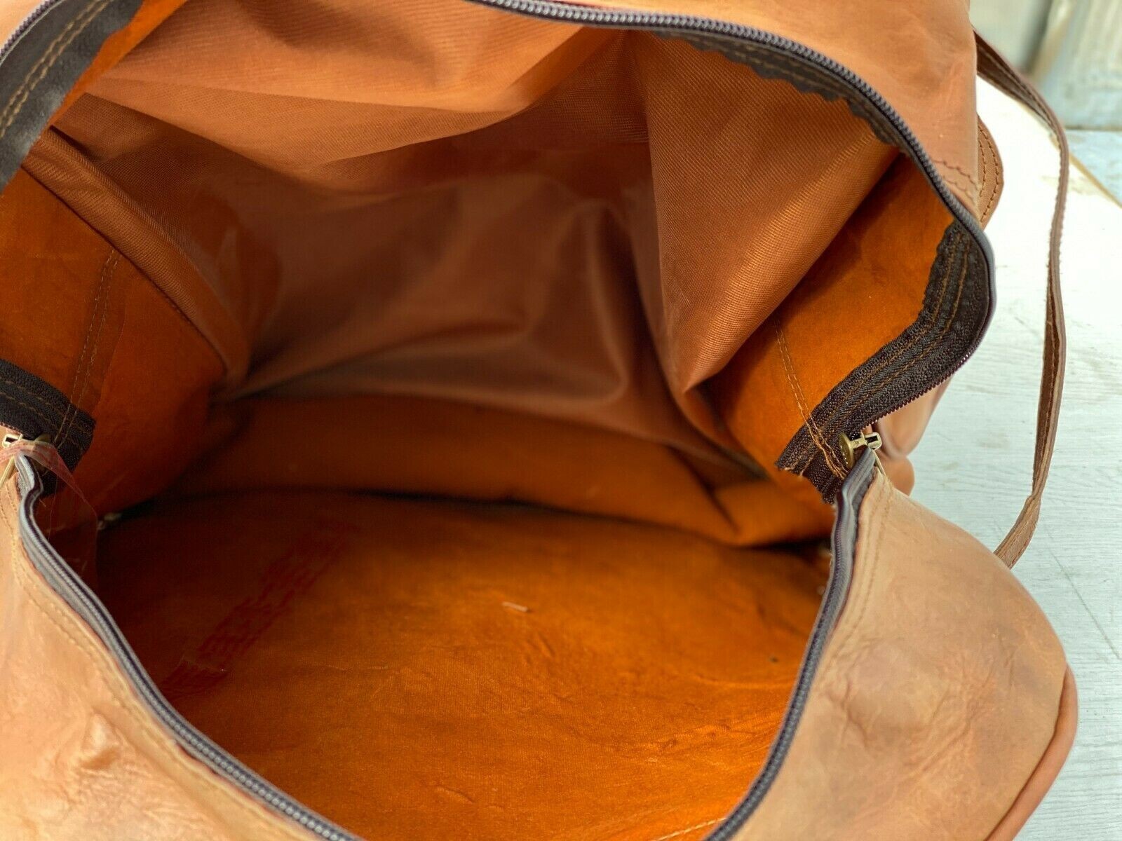 Unisex Handmade Backpack Genuine Leather Bag Rucksack Vintage Satchel image 6