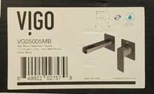 Vigo VG05005MB Atticus Wall Mount Bathroom Sink Faucet in Matte Black