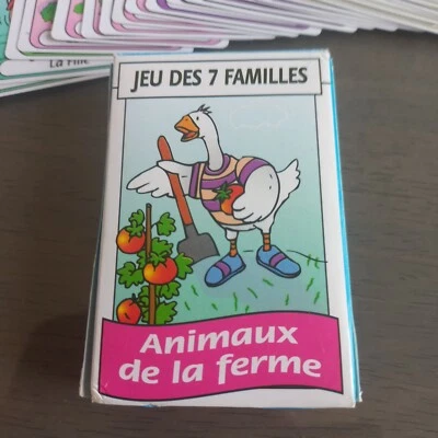Jeu des 7 familles ,jeu de cartes 7 familles 42 cartes " animaux De La Ferme - Photo 1/4