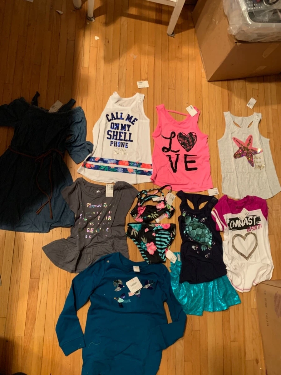 Girls Huge Size 7 SPRING SUMMER Clothing LOT & Outfits JUSTICE GYMBOREE  New!!