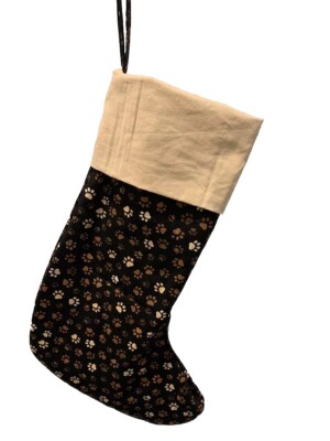 Paw Prints CHRISTMAS STOCKING Pet Dog Cat Holiday stockings Decor