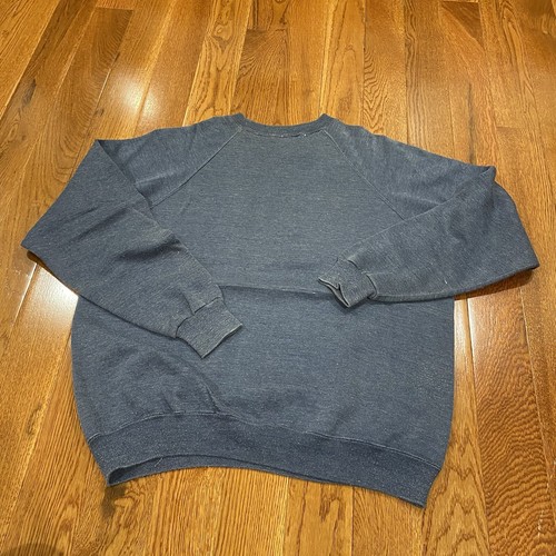Felpa vintage uomo taglia L anni 90 bianca blu navy Fruit of the Loom maglione made in USA - Foto 6 di 6