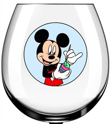 X12 Micky Gemälde Osterei Glas Vinyl Aufkleber Sticker Farbe qw536