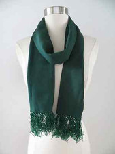 Green scarf with fringe for costume cosplay party theater play performance