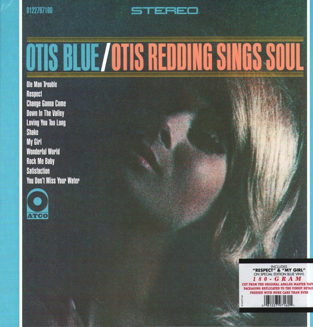 Otis Redding Otis Blue LP vinyl Europe Atco 2012 180gm blue vinyl pressing