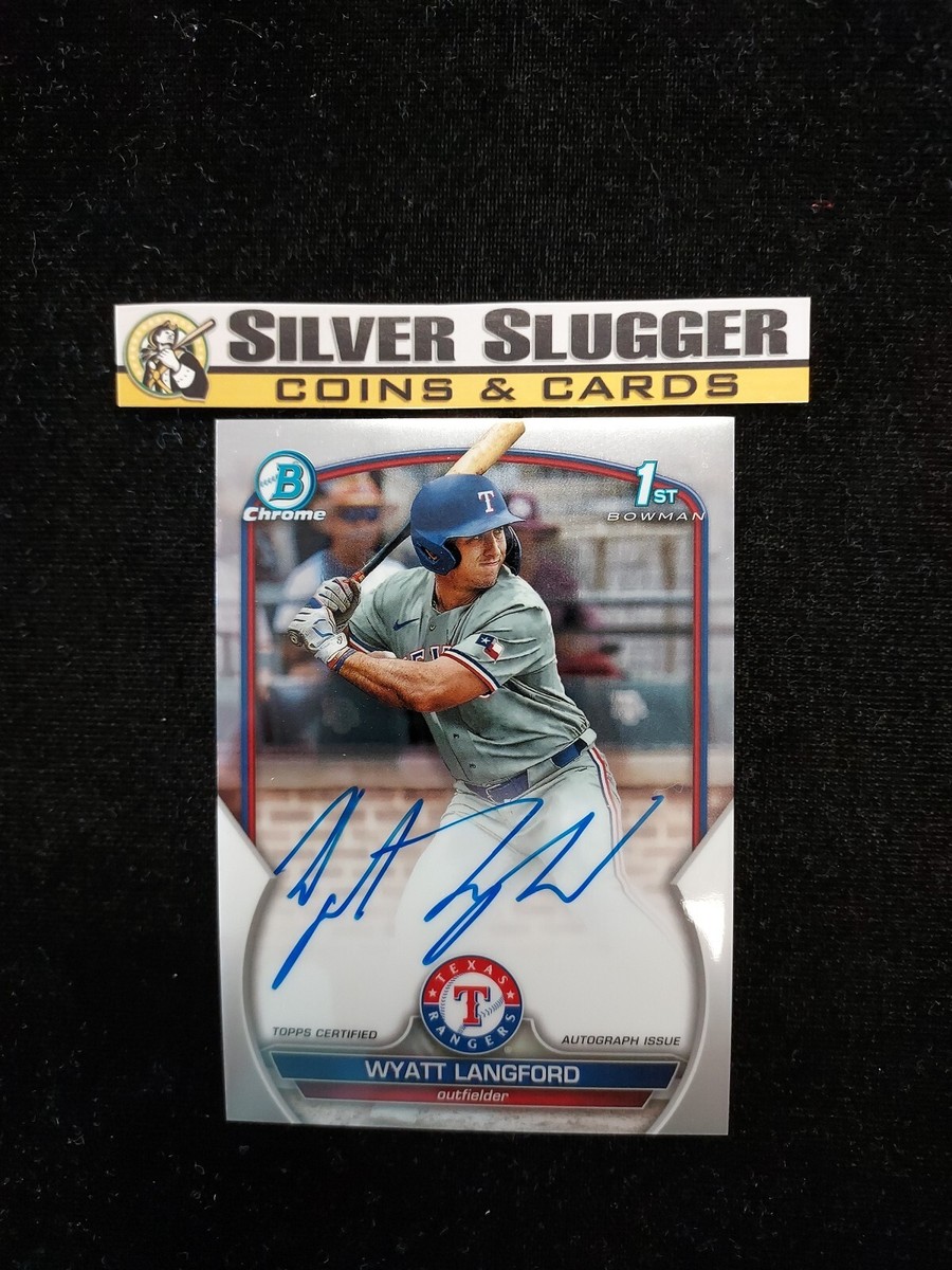 2023 Wyatt Langford 1st Bowman Chrome Auto Base #CDA-WL Texas 