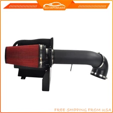 Black Red 4" Cold Air Intake & Heat Shield Kit For 99-06 Chevy GMC 4.8 5.3L 6.0L