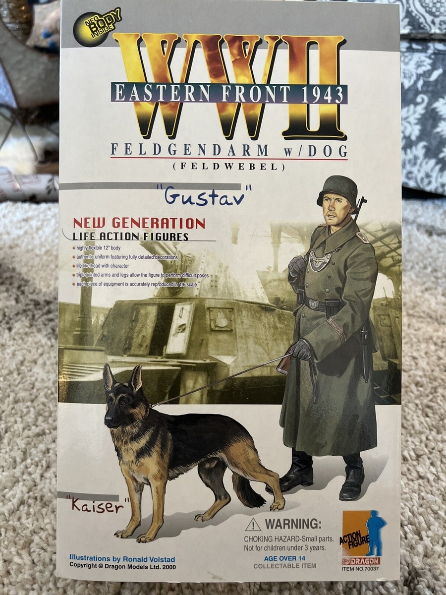 DRAGON WWⅡ EASTERN FRONT 1943 Gustav Dragon WWII Gustav Feldgendarm & Dog Eastern Front 1943 12