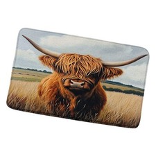 Highland Cow Bath Mat Farmhouse Longhorn Bull Farm Animal Wildlife Funny Catt...
