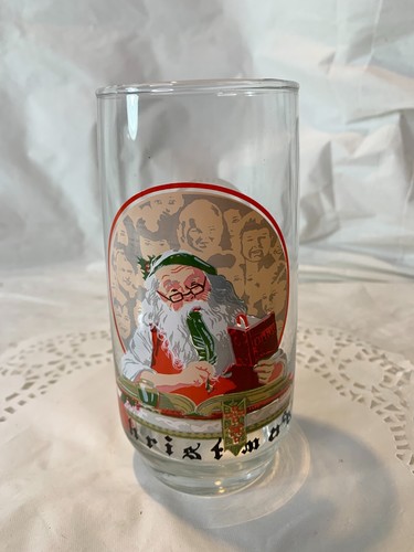 Vintage Norman Rockwell Coca-Cola Christmas Santa Claus Drinking Glasses - Picture 4 of 25