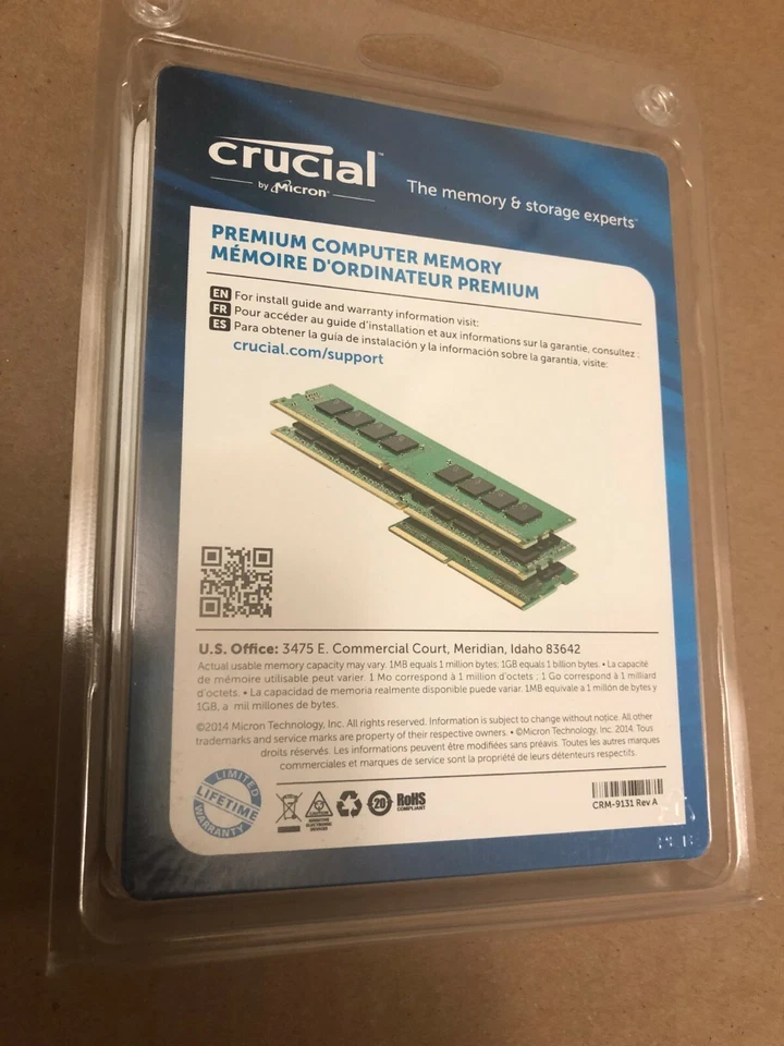 CRUCIAL 64GB (16GB*4) DDR4 2133 ECC REG PC4-17000 288-PIN SDRAM-CT2K32G4RFD4213  - Image 3 of 3