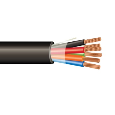 500' 14/5 Stranded Copper IMSA 20-1 Traffic Signal Cable PE Jacket Black 600V