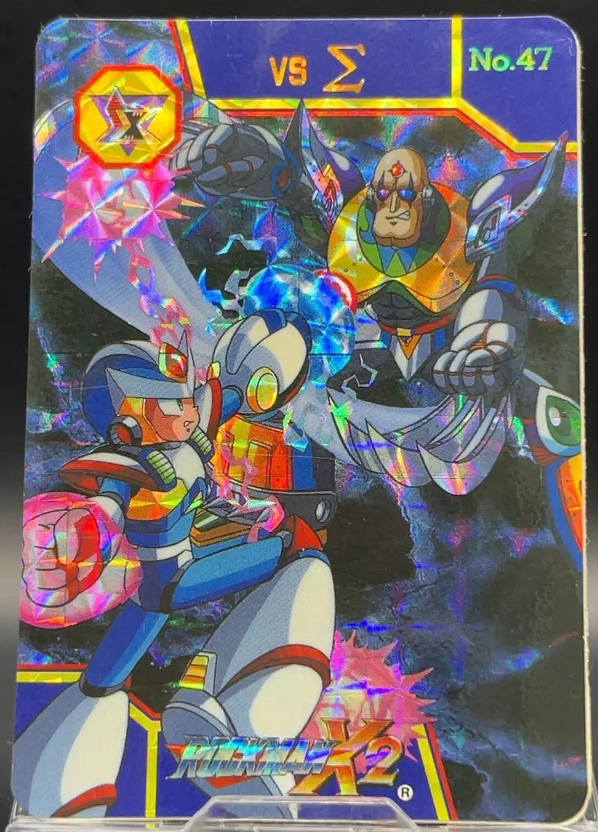 Mega Man X2 Sigma 47 Damaged Carddass Prism Holo Card Mega