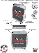 Rn Champion 2 Row Radiator For 1964 - 1966 Chevrolet G10 Van L6 Engine Ec6466