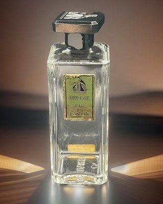 Vintage My Sin Eau De Lanvin Perfume Bottle Gold Label Black Top