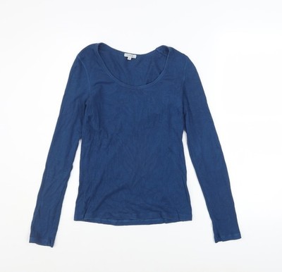 Jigsaw Damen Blau Langarm Modal Jersey Top XS