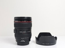 Canon EF 24-105mm F/4 L IS USM Zoom Lens Excellent w/Hood