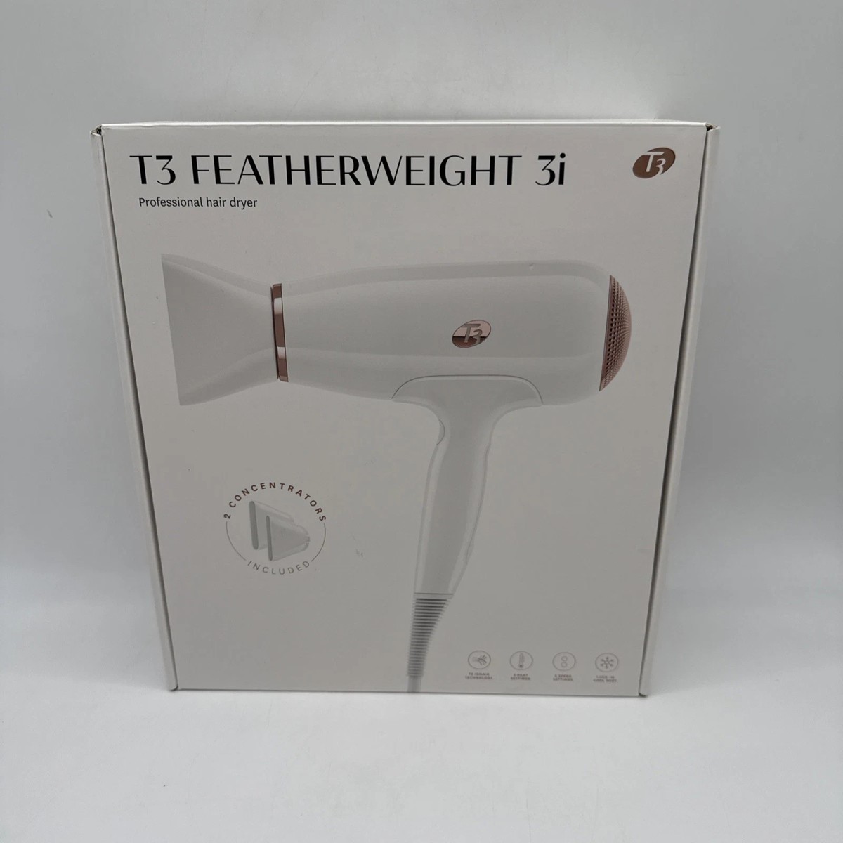 T3 Featherweight 3i Professional Ionic Hair Dryer - White (76800
