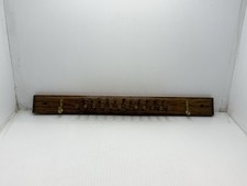 Vintage Wooden Tie Rack Solid Oak Belt Rack Necklace Organizer