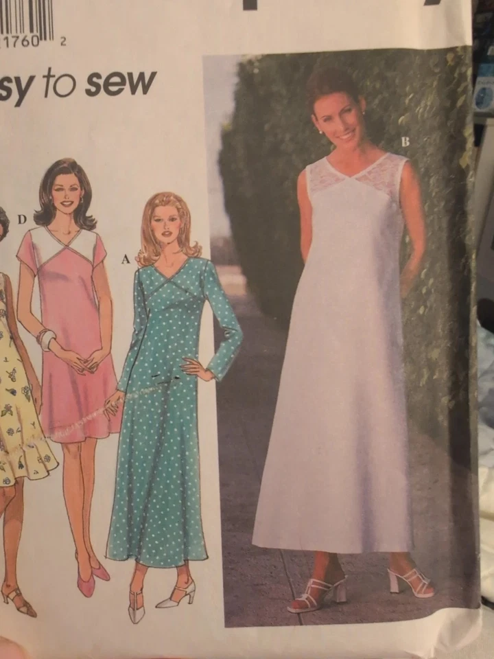SIMPLICITY 8182 Easy To Sew Dresses 3 Styles Pattern UNCUT-SIZE 10-14 - Image 2 of 4