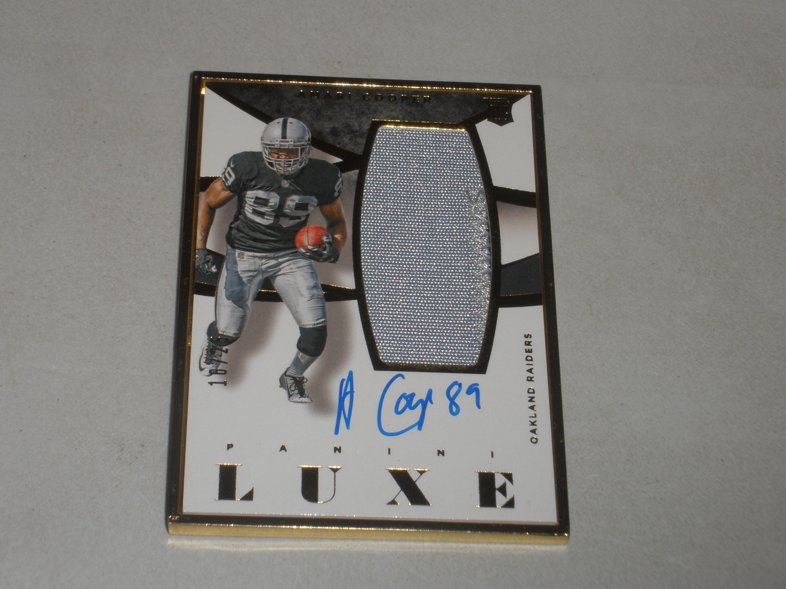 Amari Cooper Panini Luxe Framed Rookie Memorabilia Autograph #AC Gold