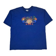 Made In USA Paradise Pier Disney Graphic T-Shirt - 2XL Blue Cotton