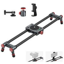 NEEWER 16in Carbon Fiber Camera Slider with Ball Head for GoPro iPhone Android