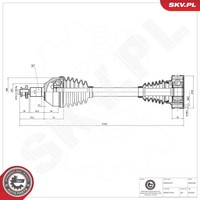 Esen SKV Antriebswelle Gelenkwelle FüR VW Polo 6R 6C 6R1 6C1 60_ 61_ 602