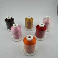 Brother Pacesetter Polyester Embroidery Thread 6 Spools 1100yds 1